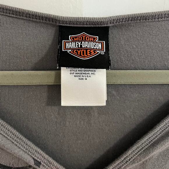 Vintage Y2K 2000s Harley Davidson Motorcycles McBling Long Sleeve - Picture 3 of 8